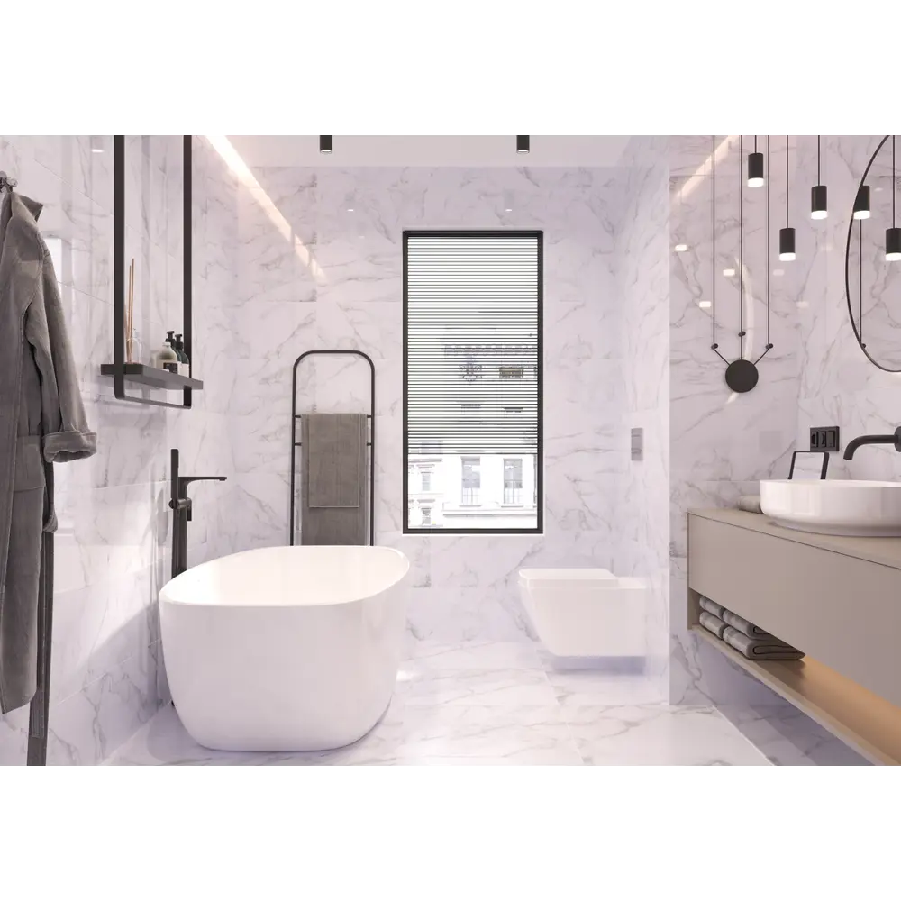 Плитка настенная Marmo Bianco 30х60 см 1.44 м² цвет белый 82794800 STLM-2114728 Golden Tile - Вид №6