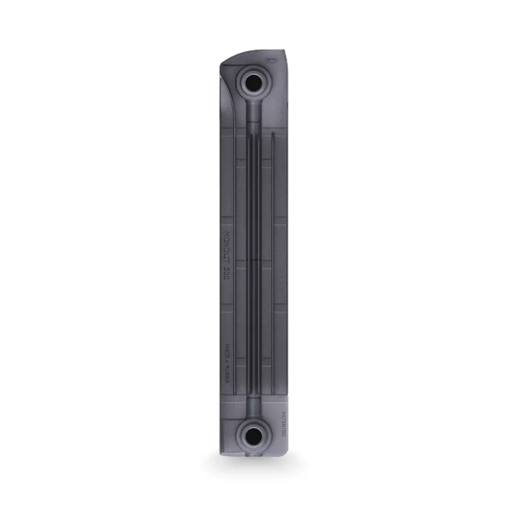 Радиатор секционный Rifar Monolit M50004RAL7012 500/100 4 секции боковое подключение биметалл серый 82560805 STLM-2027753 - Вид №2