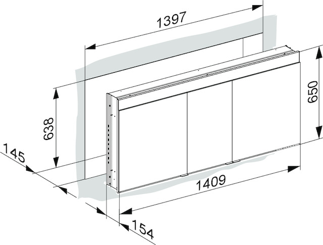 21503171301 Зеркальный шкаф KEUCO Edition 400 - Вид №3