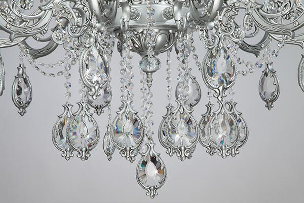 Подвесная люстра Bogates Wonderful 276/10 Strotskis BOGATES ДИЗАЙНЕРСКИЕ, СВЕЧИ 181800 Серебро  - Вид №1