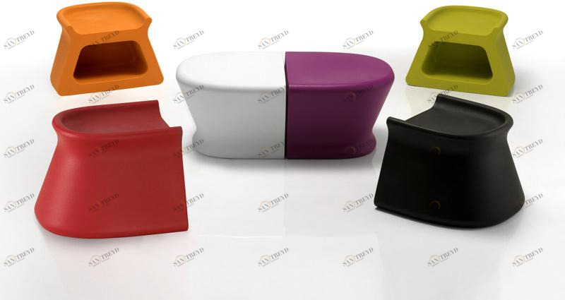 VONDOM Садовый журнальный столик / садовый стул из полиэтилена Pal sun-id-1458205