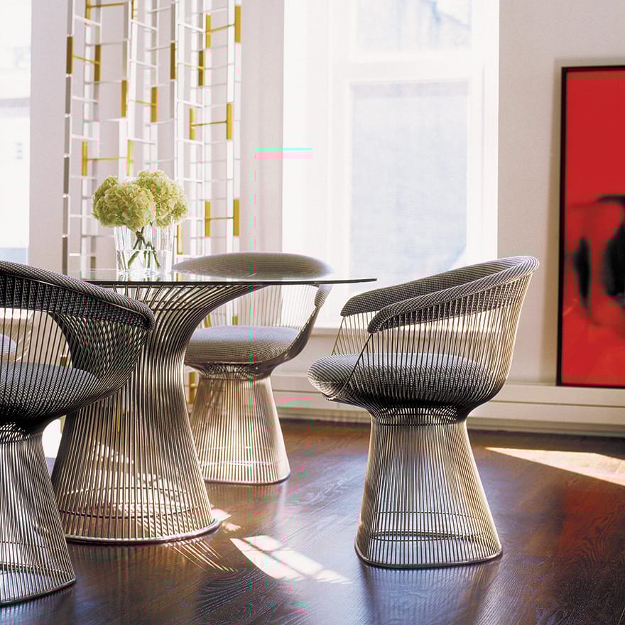 Стальной стул с подлокотниками Knoll Platner ARCH-00027381 - Вид №3