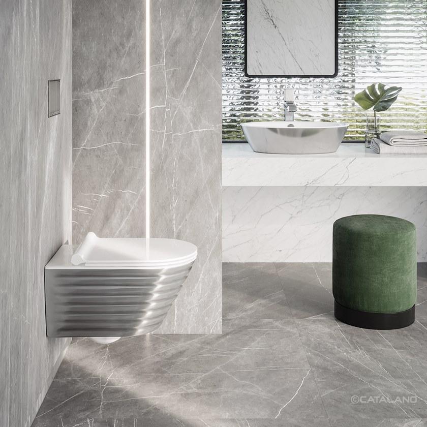 1vs55rzeba Подвесной унитаз настенный Белый CERAMICA CATALANO Gold & silver Италия - Вид №3