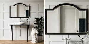 Настенное зеркало с подсветкой Loano 97 MR-LOA-97-BK