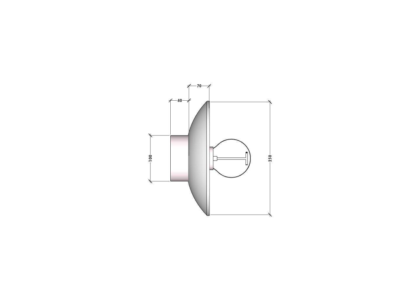 Настенный светильник ручной работы из термоформованного стекла RADAR INTERIOR Zenith ARCH-00051440 - Вид №8