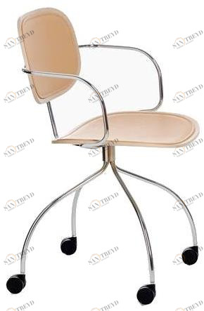 IOC project partners Офисный стул из дерева на колесиках Magenta sun-id-1374917