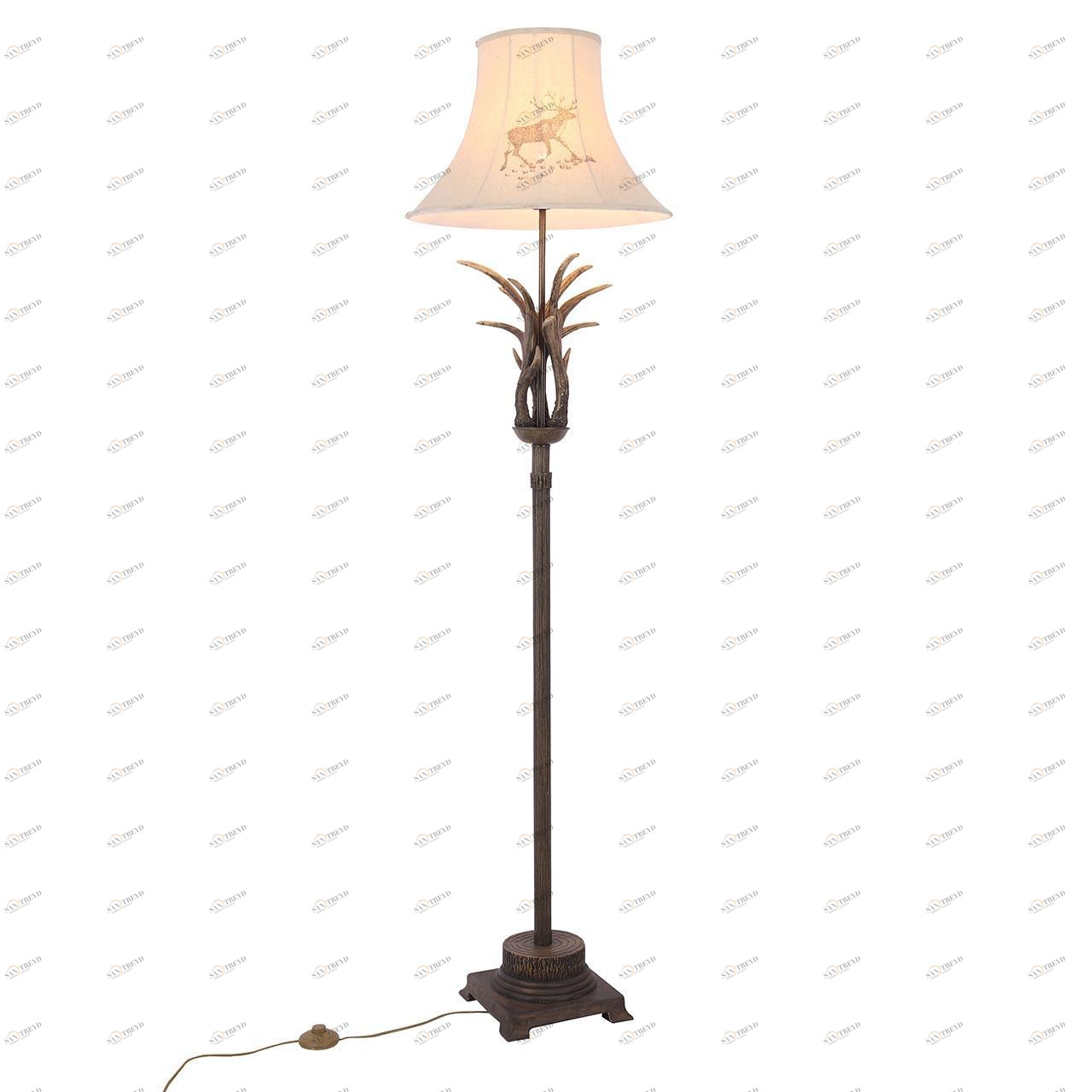 Торшер с абажуром коричневый Corna SL154.705.01 ST LUCE CORNA 00-3908854 Бежевый;коричневый 