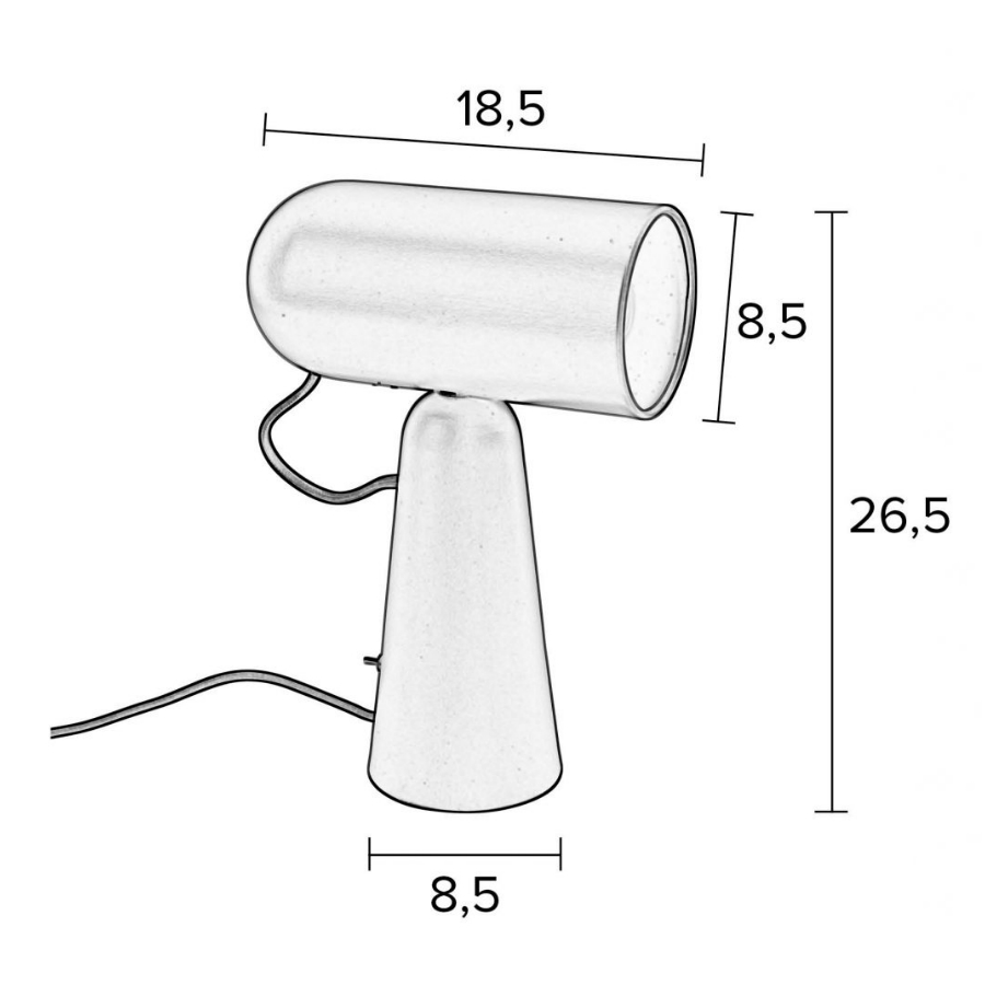 Лампа настольная Vesper, белая White Label Living 5200081 - Вид №7