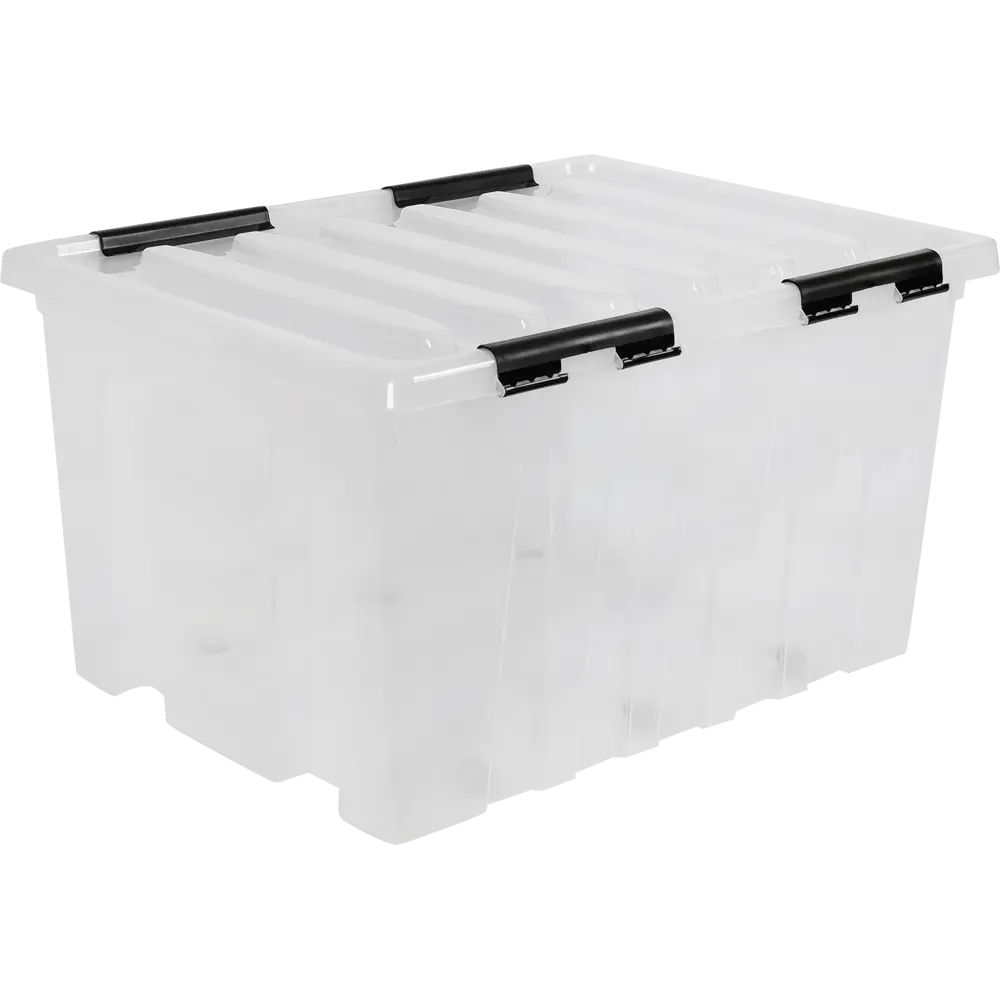 ROX BOX Прозрачный контейнер с колесами 120 л для удобного хранения 81981340 STLM-0016498
