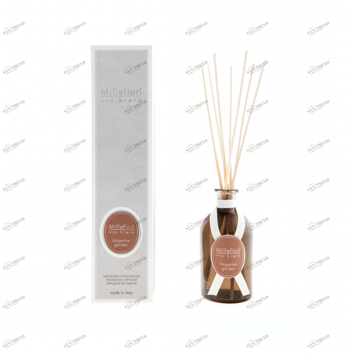 Диффузор с палочками 250 мл "Мандариновый сад "Tangerine garden MILLEFIORI MILANO ЦИТРУС 267468 Белый 