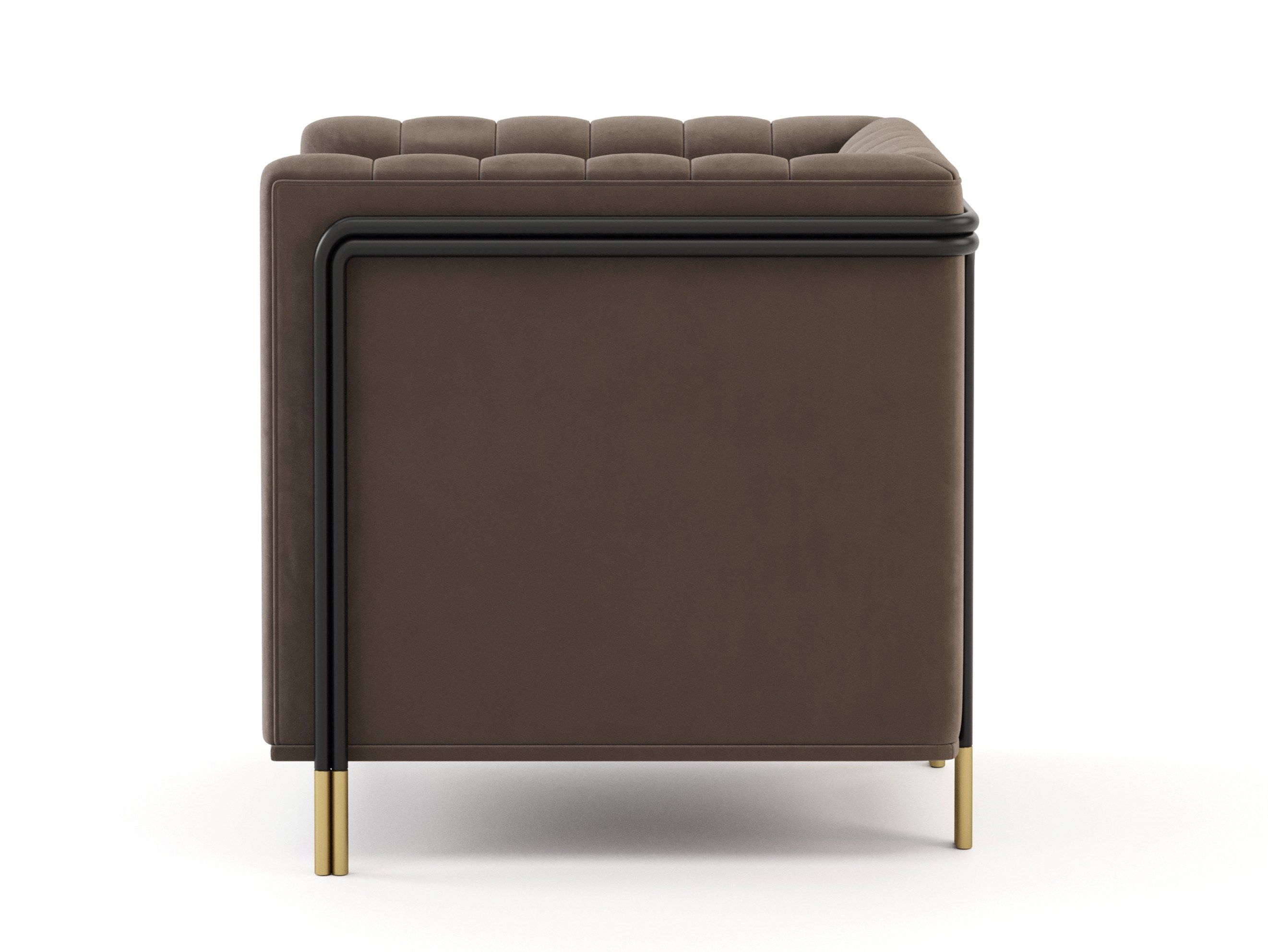 Мягкое кресло с подлокотниками из микрофибры и бархата Stylish Club ARCH-00142925 - Вид №5