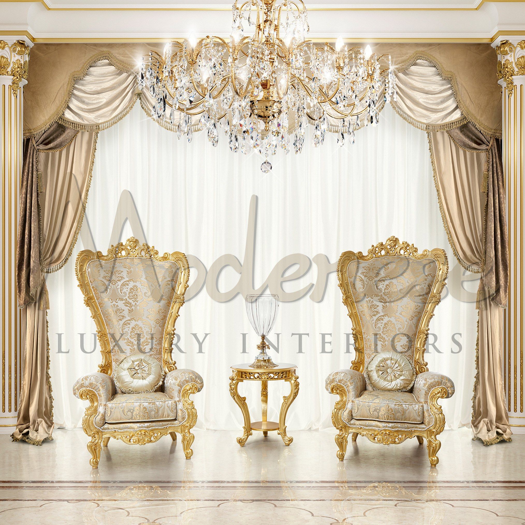 Люстра с кристаллами Modenese Luxury Interiors Chandeliers &amp ARCH-00098955 - Вид №1