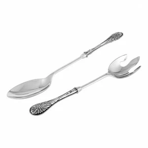 Вилка и ложка стальные для салата серебряные "Британи" REGENT БРИТАНИ 00-3946614 Серебро