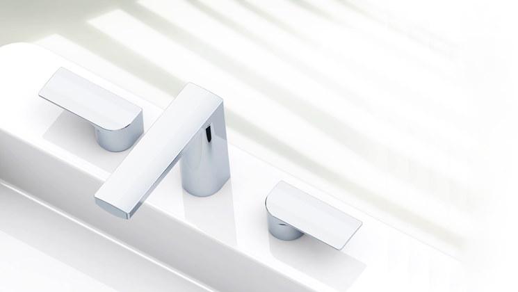 JUSTIME Смеситель для раковины на 3 отверстия из хромированной латуни Arch 57-9091 - Вид №1