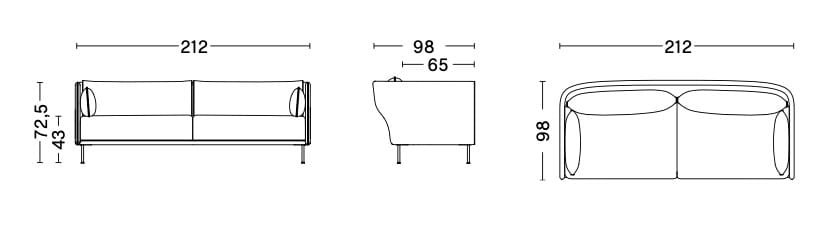 3-местный диван Hay силуэт ARCH-00070048 - Вид №29