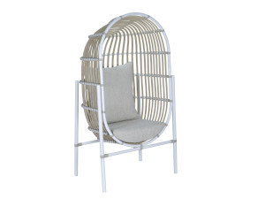 Садовое кресло из синтетического волокна с высокой спинкой