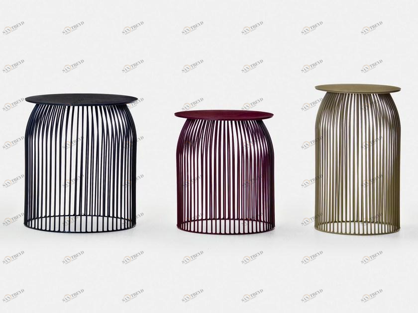 La Cividina Стол журнальный круглый из стали на контракт Turi turi sun-id-1471563