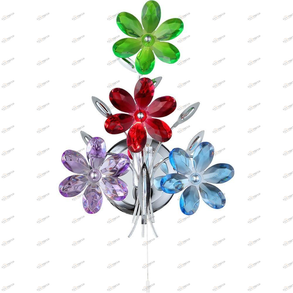 Бра детское "Радуга" GLOBO RAINBOW 326251 Красный;зеленый;фиолетовый;голубой Ceramica Globo