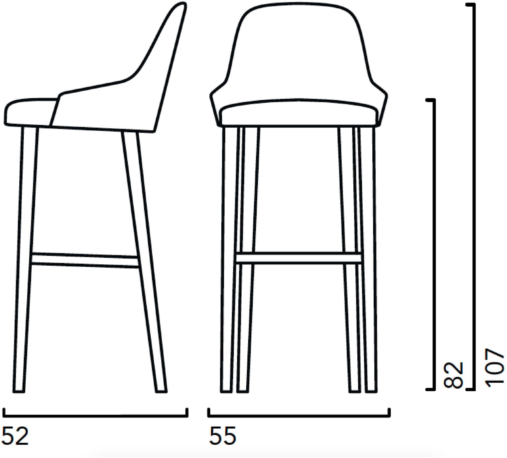 Crassevig Высокий стул с обивкой Axel sun-id-1400396 - Вид №1