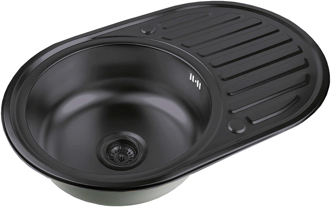 Мойка кухонная ZorG Inox SZR 7750 GRAFIT из нержавеющей стали, графит