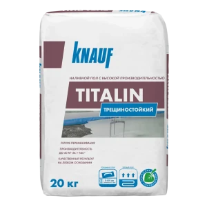 Knauf Титалин: самонивелирующаяся смесь для идеального пола 20 кг 89415643