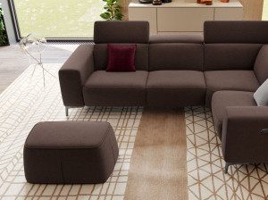 Прямоугольный пуф из ткани