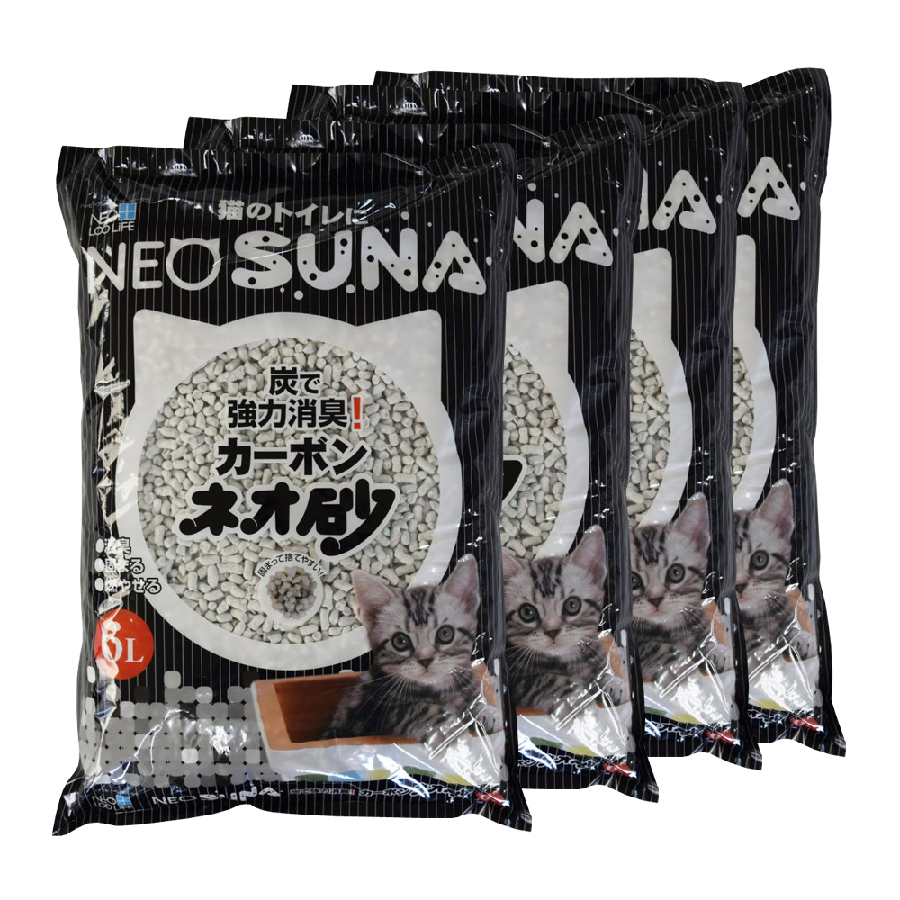 ПР0044250*4 Наполнитель для кошачьего туалета комкующийся, с активированным углем 6л (упаковка - 4 шт) NEO LOO LIFE 