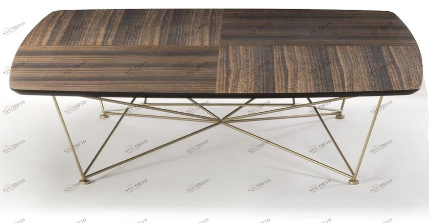 Frigerio Salotti Низкий квадратный деревянный журнальный столик Ray sun-id-1486285