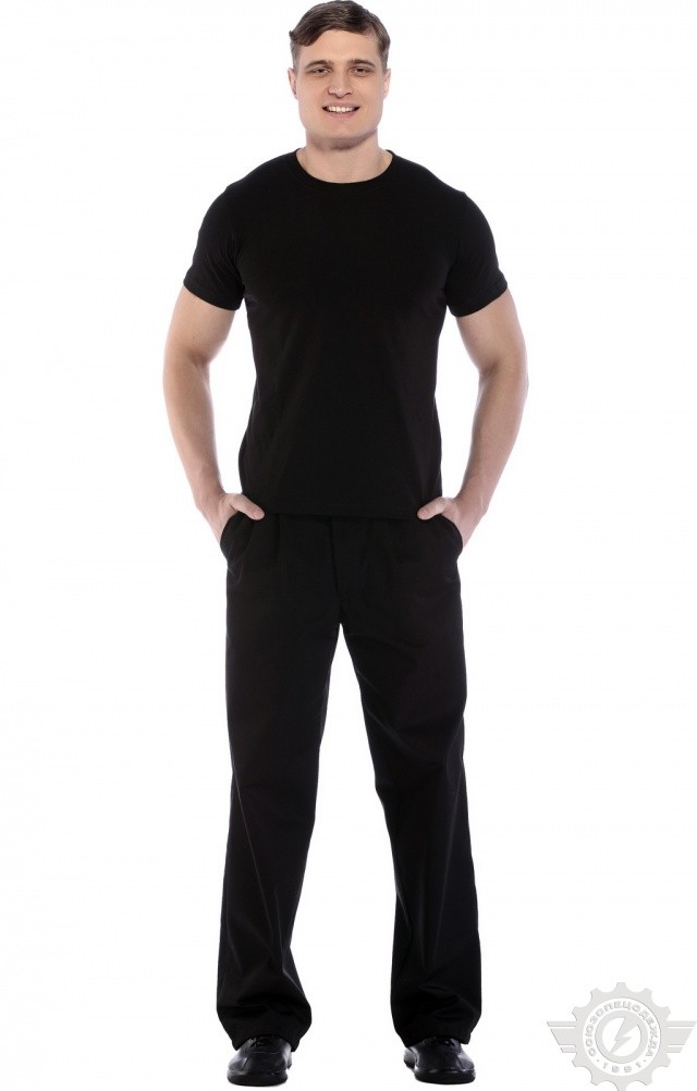 4958216 Футболка черная  Одежда для официантов  размер 4XL (60-62) Спецодежда  - Вид №8