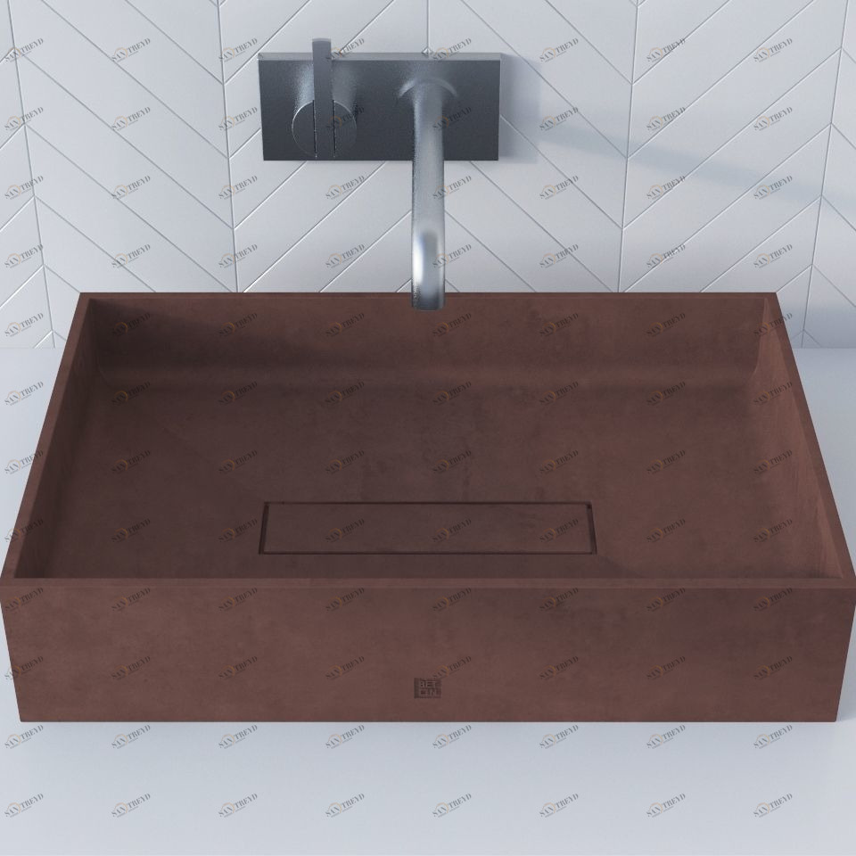 WВ606TERRAKOTOVYJ Накладная раковина на столешницу  прямоугольная BetOn 