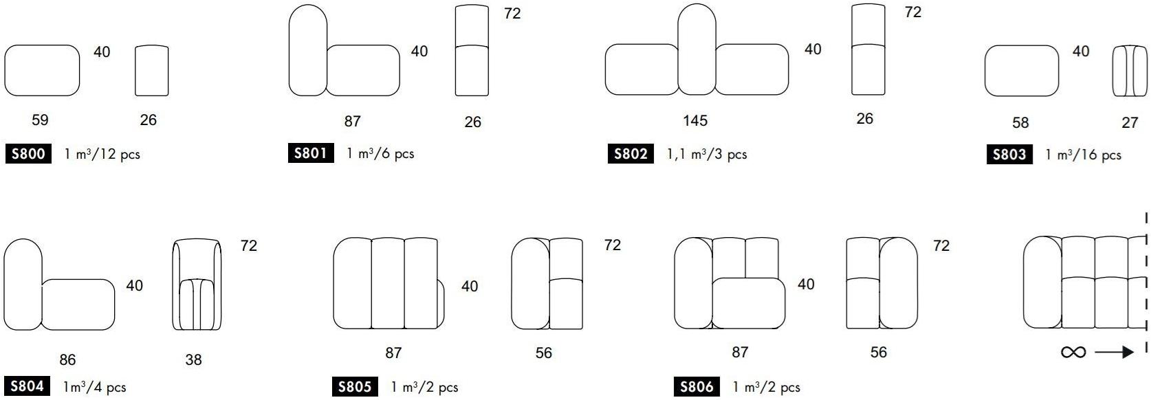 Blå Station Модульный тканевый диван Bob Bla Station sun-id-1502562 - Вид №8