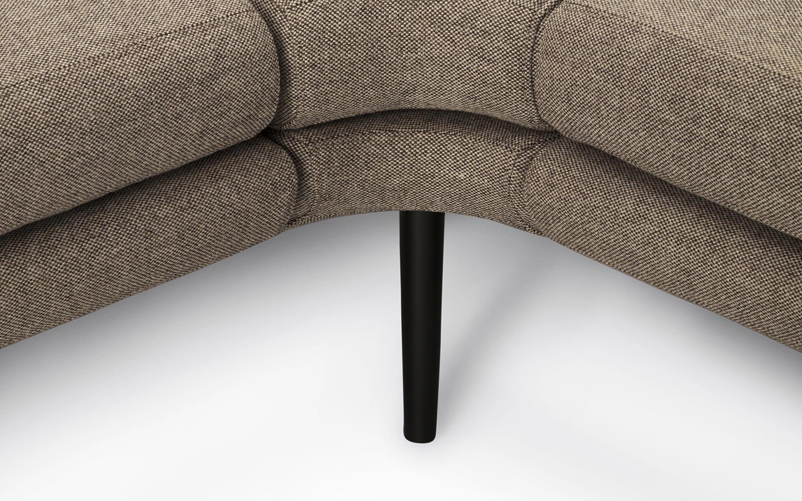 603552 Sum Модульный диван 4-местный Угловой черный алюминий Main Line Лен Normann Copenhagen  - Вид №1