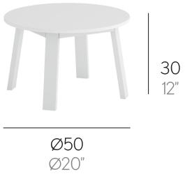 GANDIABLASCO Круглый журнальный столик из термо-лакированного алюминия Timeless sun-id-1404987 - Вид №2