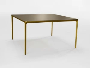 Sovet italia Квадратный стол из алюминия и стекла Slim