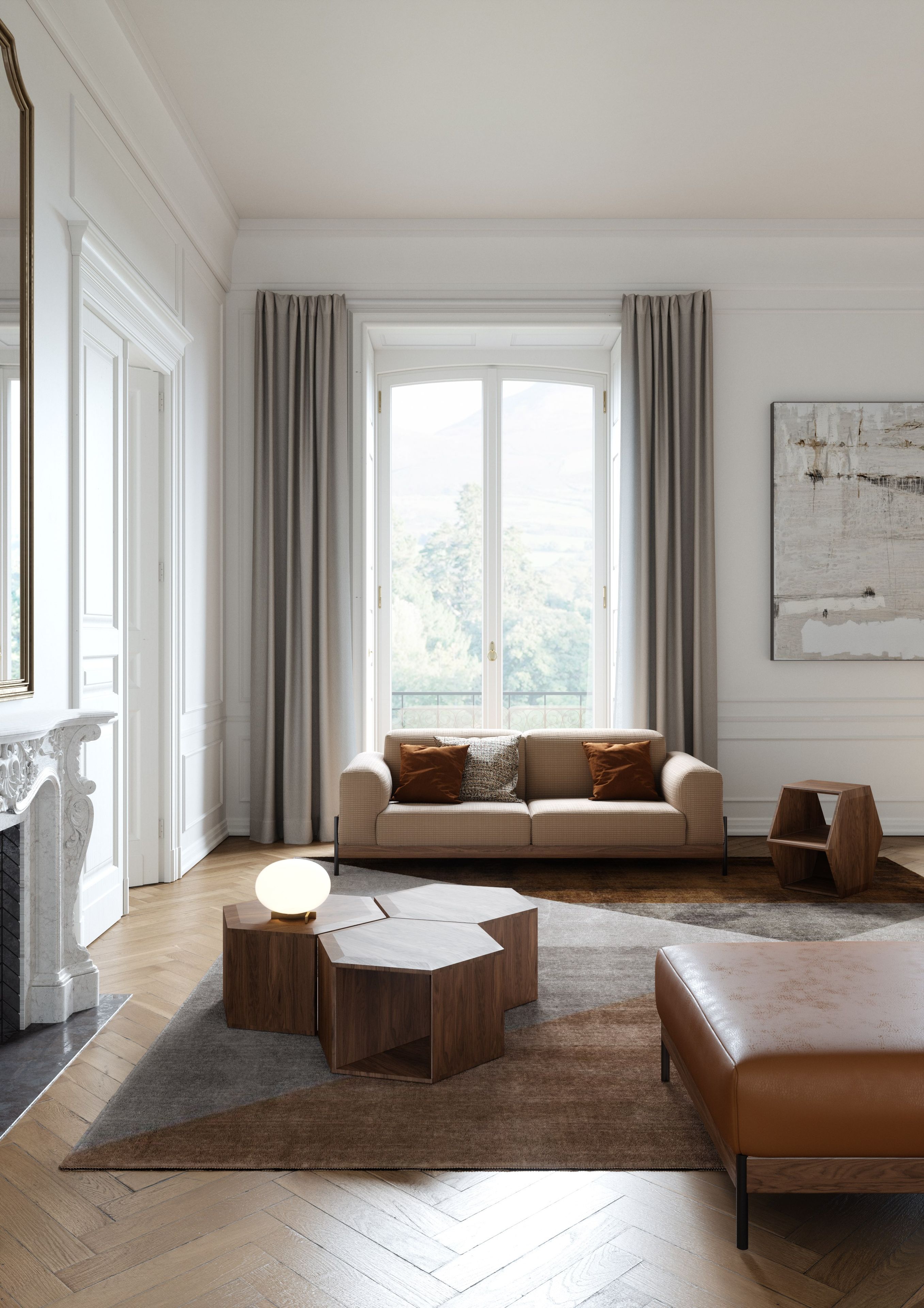 Деревянный низкий журнальный столик Wewood HEXA ARCH-00145415 - Вид №5