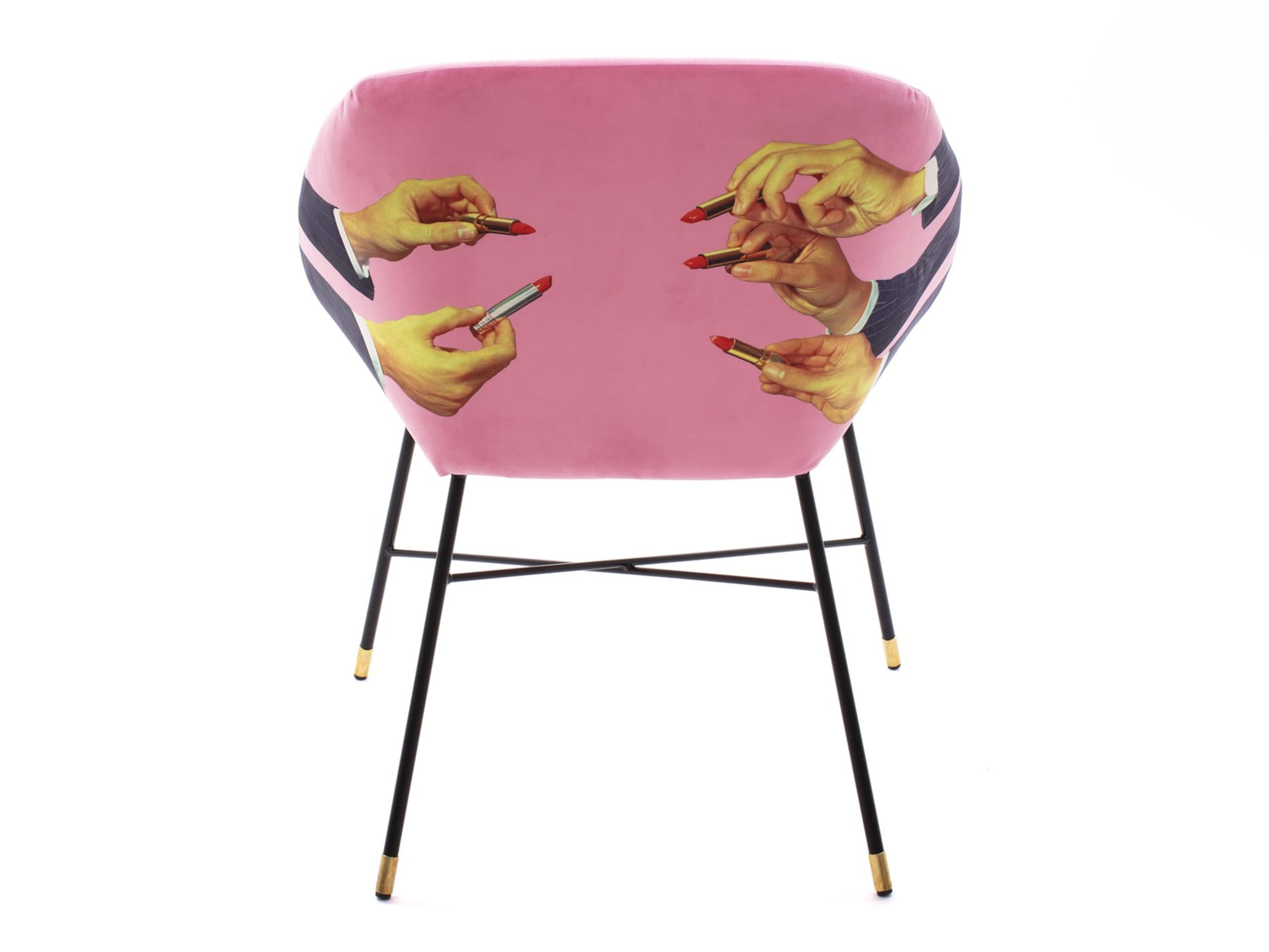 Мягкий тканевый стул с подлокотниками Seletti Seletti wears Toiletpaper ARCH-00087440 - Вид №4