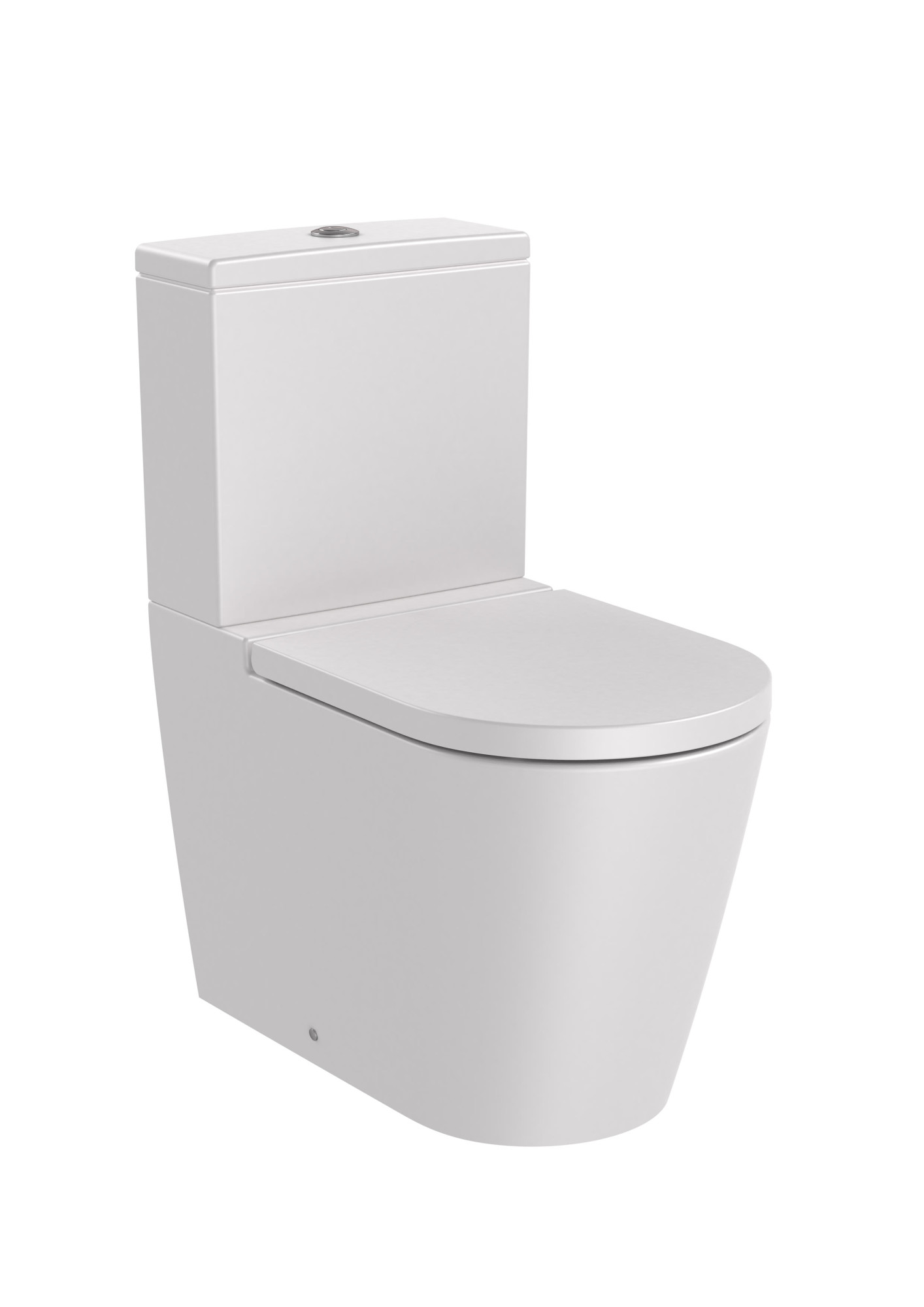 AZ34252630 КРУГЛЫЙ - Настенный унитаз в сборе без ободка с двойным сливом (включает чашу, бачок с нижним кормлением и мягкую крышку) ROCA Inspira 