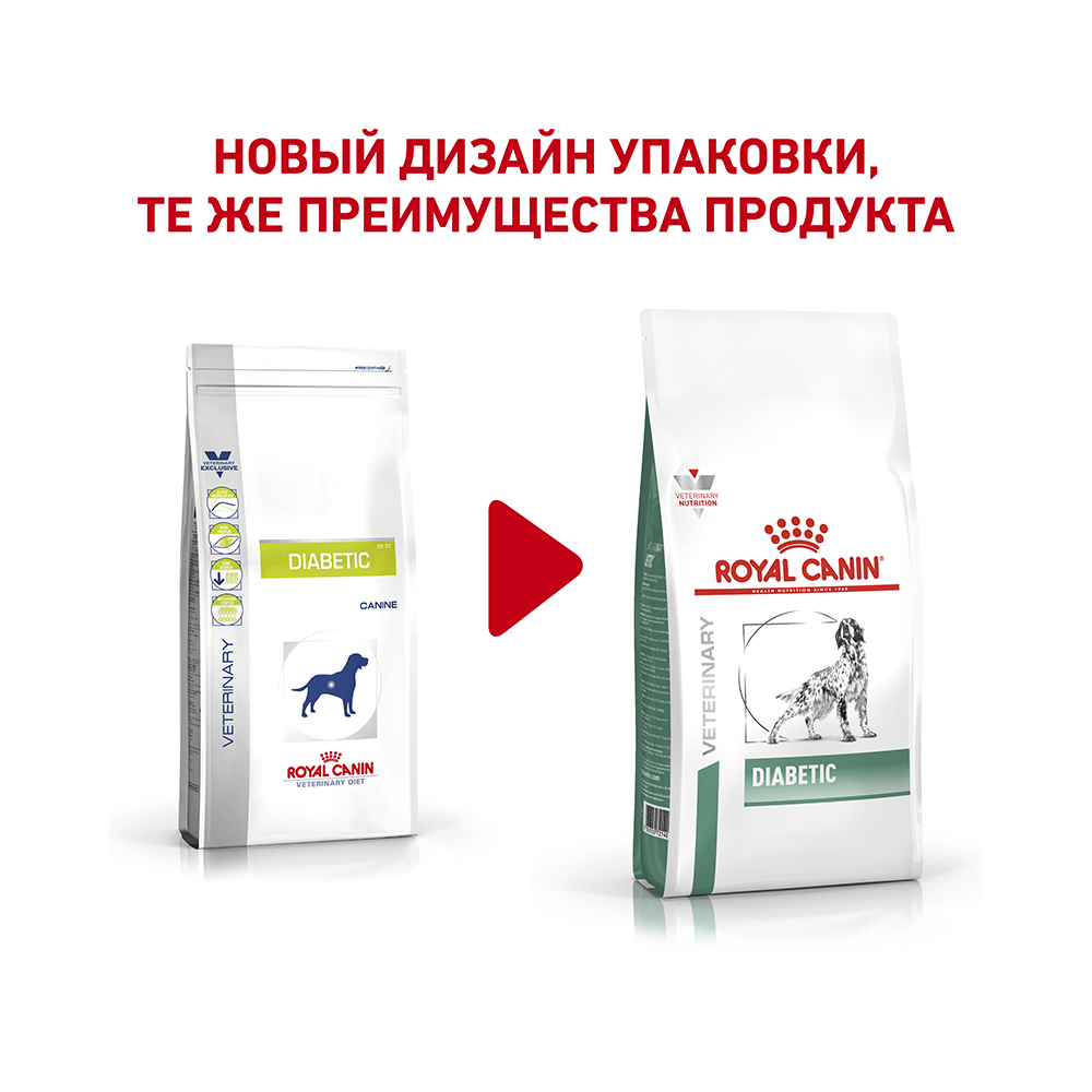 ПР0021522 Корм для собак RC Vet Diet Diabetic ДС 37 (канин) сух. 1,5кг ROYAL CANIN  - Вид №1
