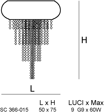 Siru Потолочный светильник из муранского стекла Cascata Sc 366-015 - Вид №1