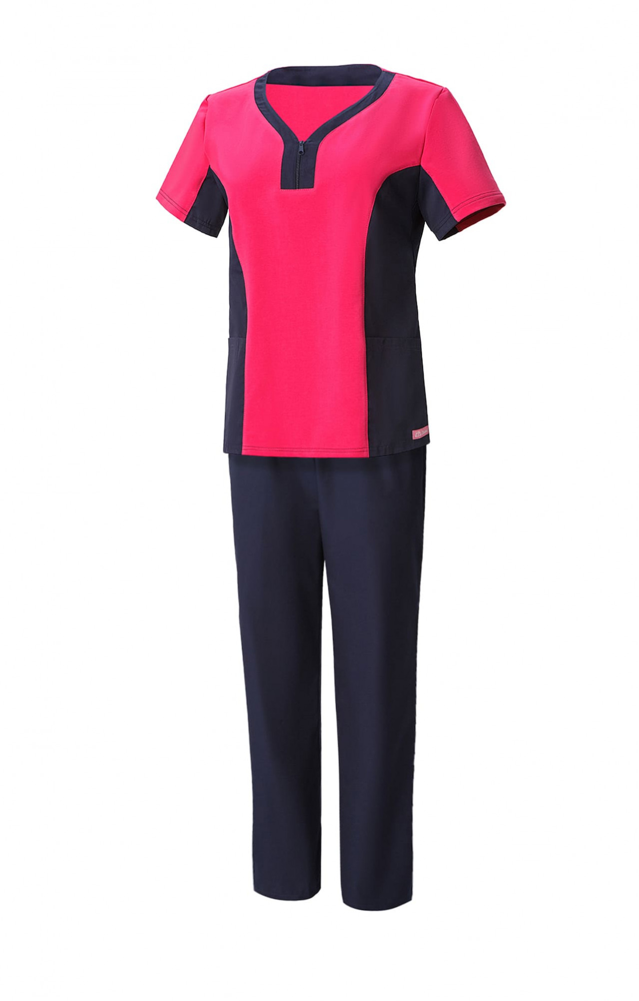 4958601 Костюм Шарм темно-синий с фуксией  Медицинская одежда размер 44 Спецодежда 