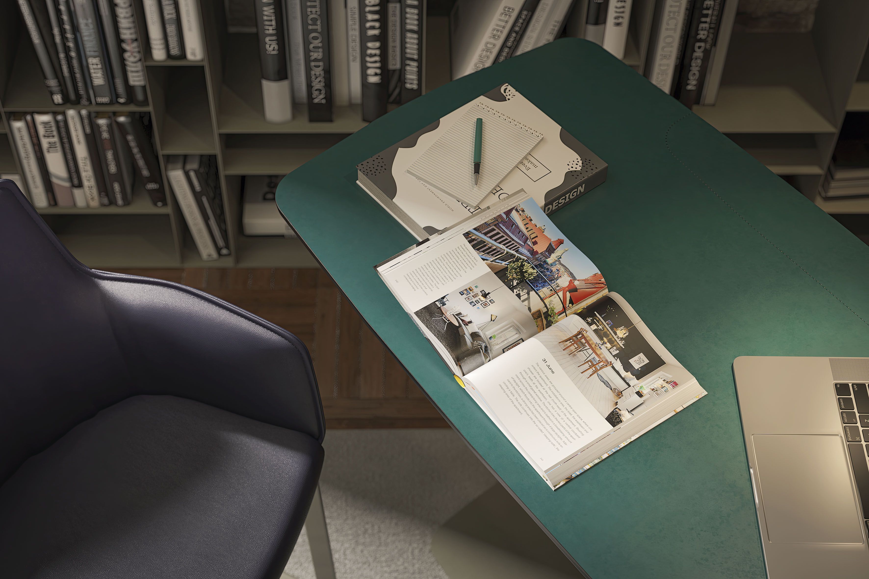 Прямоугольный стол с регулируемой высотой из кожи Cattelan italia RUNNER LEATHER ARCH-00136489 - Вид №2