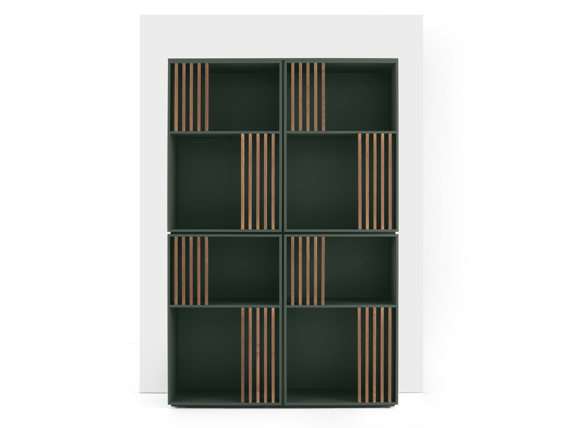 Настенный книжный шкаф из грецкого ореха Morica Design Enjoy ARCH-00070577 - Вид №1