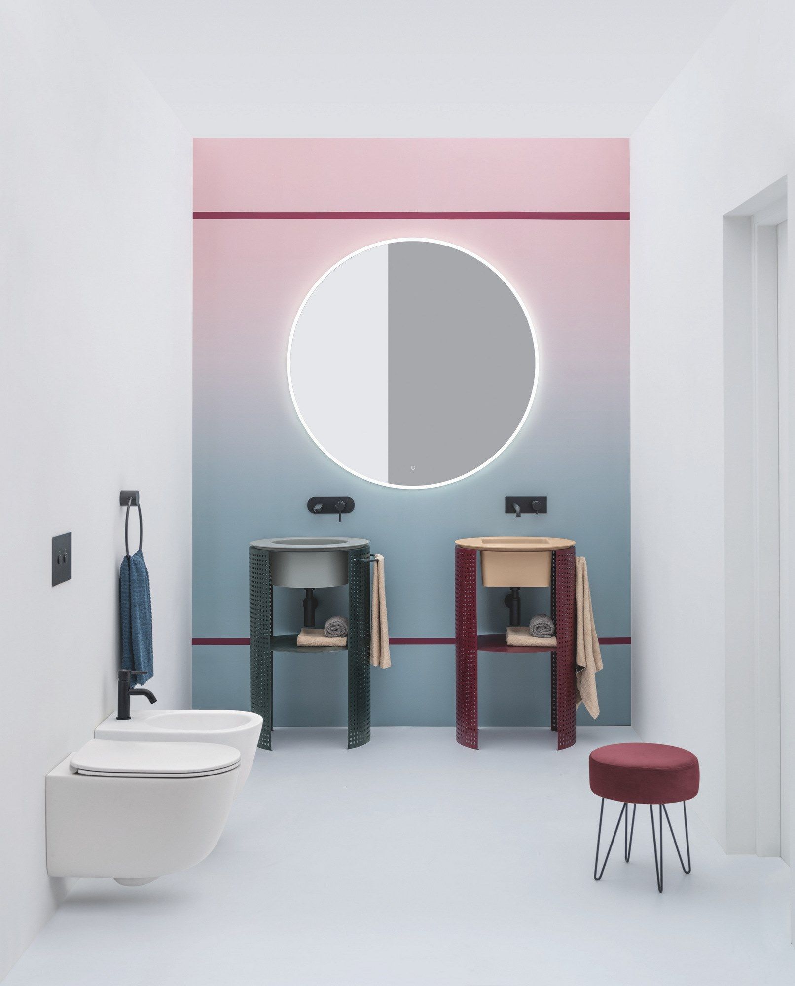 Керамическая квадратная ванна круглый умывальник Axa Skyland ARCH-00100125 - Вид №2