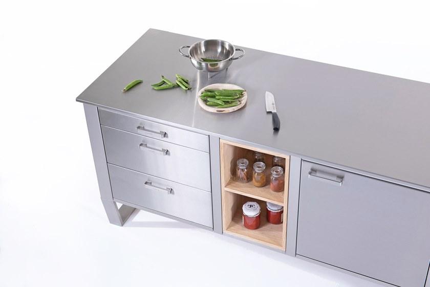 Lgtek Кухня из нержавеющей стали и дерева Window sun-id-1388816 - Вид №8