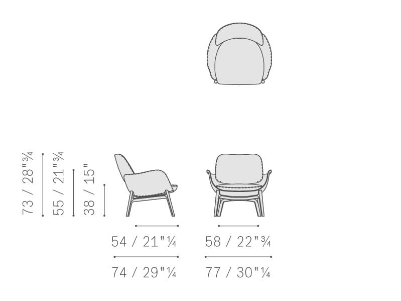 Кресло с подлокотниками Poltrona Frau коллекция-диваны и кресла ARCH-00072320 - Вид №4