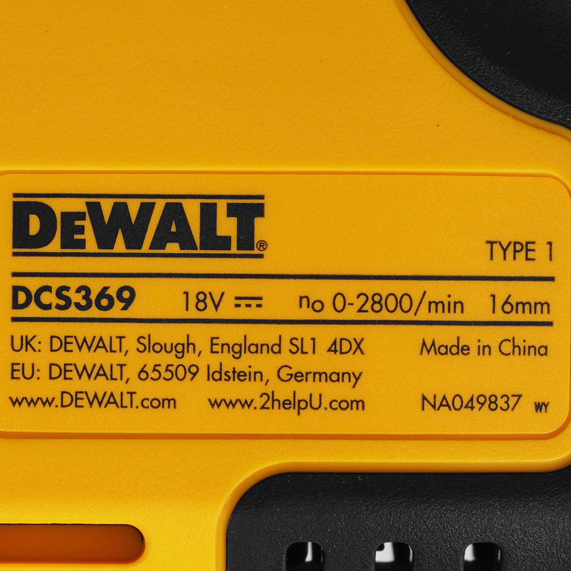 Сабельная пила DeWalt DCS369N   , Без ЗУ, Без АКБ 5497407 STDN-0072760 - Вид №2