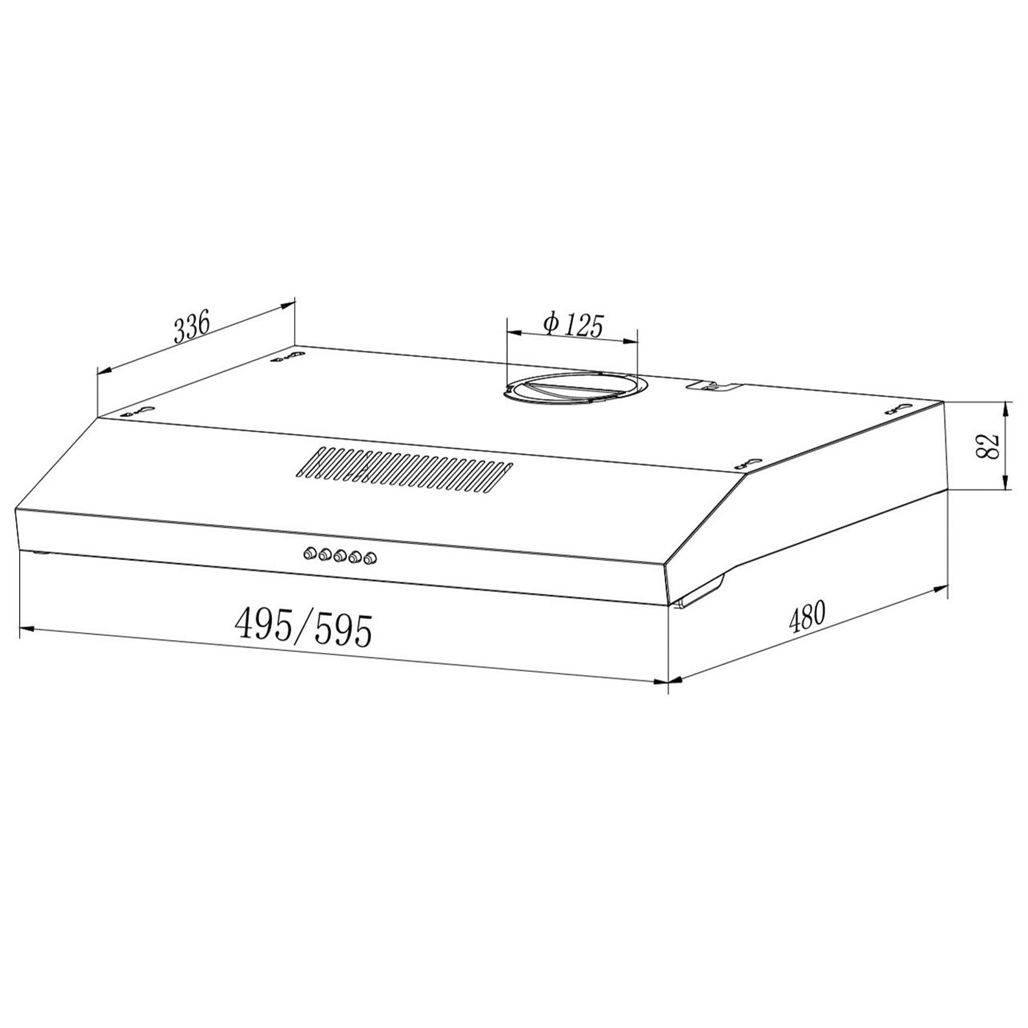 8166183 Вытяжка подвесная Oasis PO-50W белый STDN-0093570 - Вид №10