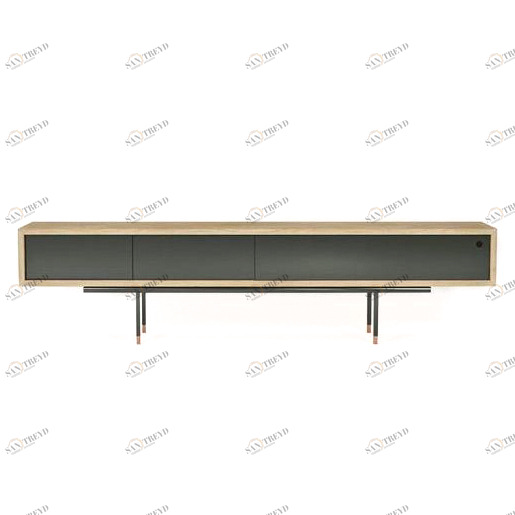 Тумба под телевизор длинная серая Long new BRAGIN DESIGN  256522 Серый 