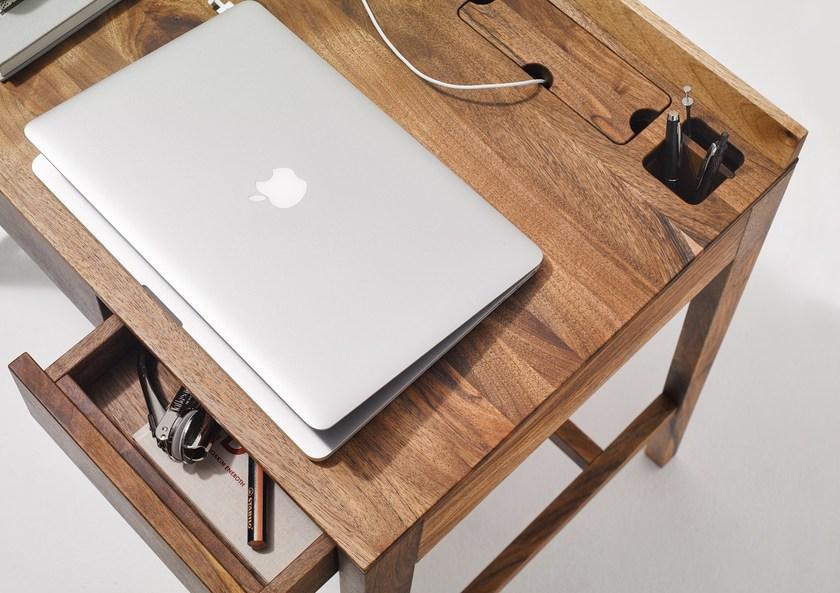 sixay furniture Прямоугольный письменный стол из массива дерева с ящиками Theo sun-id-1497103 - Вид №4