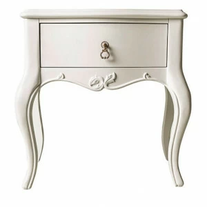 Прикроватная тумбочка для спальни с 1 ящиком молочно-белая матовая Franca BREVIO SALOTTI FRANCA 00-3862196 Белый